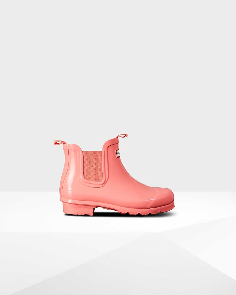 Hunter Kids Original Big Gloss Chelsea Boots Pink,AZXL06417